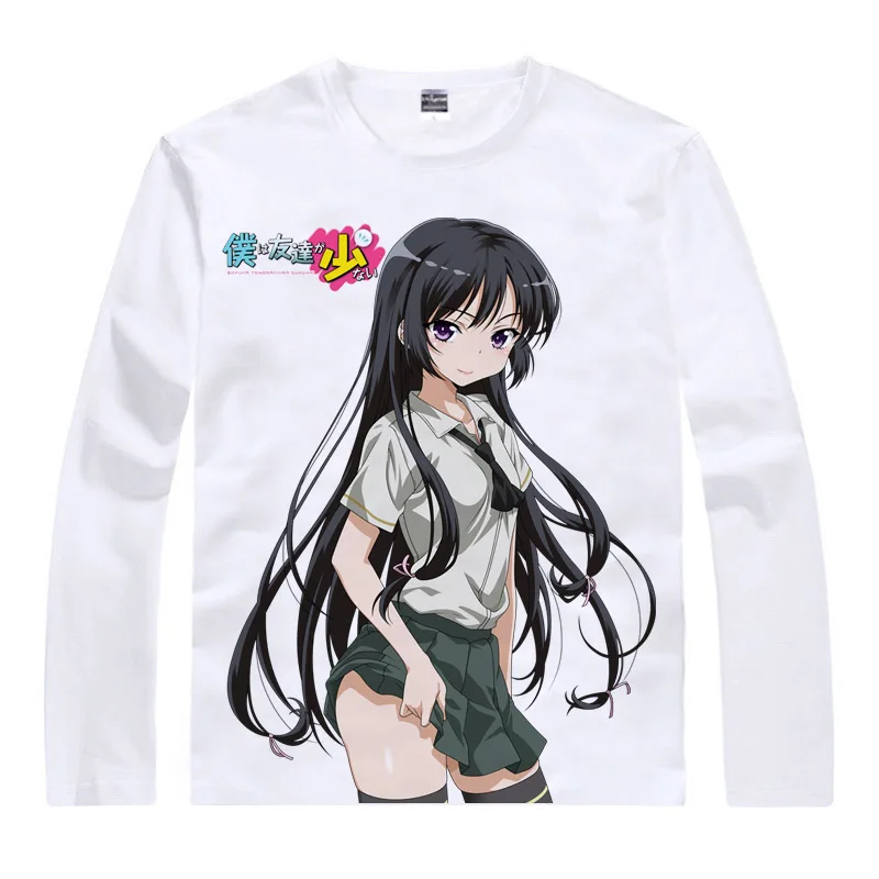 Футболка с длинным рукавом Coolprint аниме Haganai NEXT Boku Wa Tomodachi Ga футболки Sukunai Yozora Mikazuki