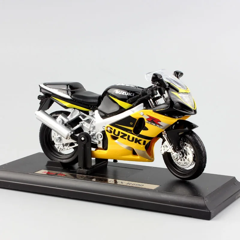 GSX R600 Yellow 1/18 maisto мини SUZUKI GSX R600 GSX-R600 Gixxer GSXR Спорт велосипед металл литья под давлением и модели автомобилей Мотоцикл детские весы игрушка Коллекция - Цвет: GSX R600 Yellow