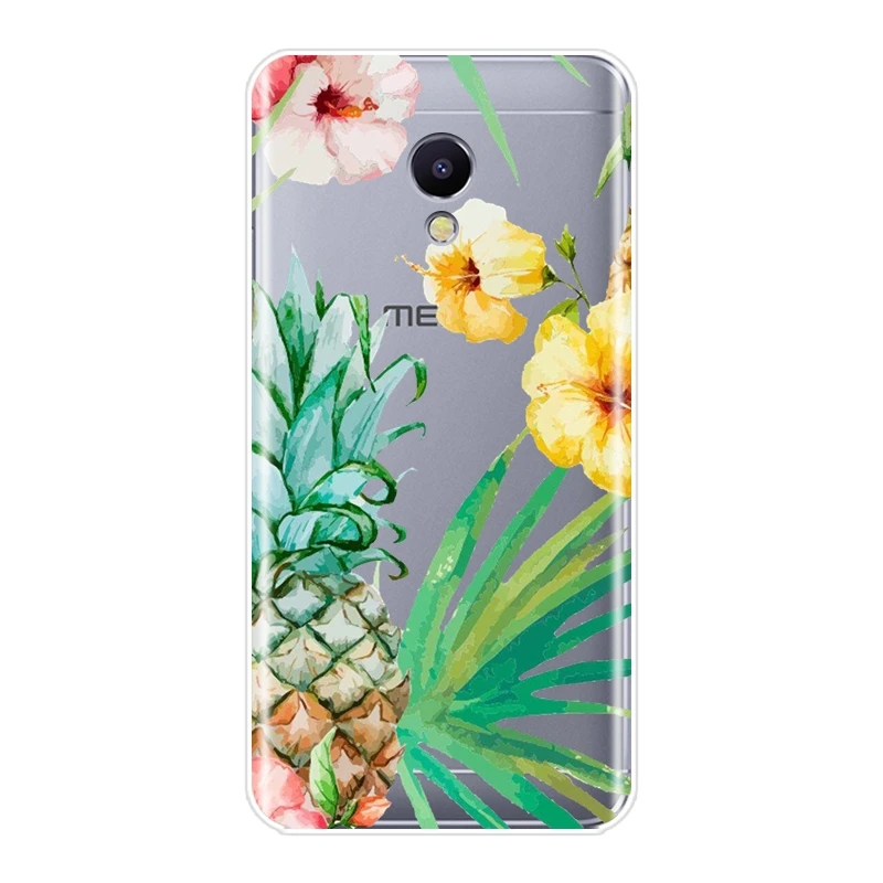 Задняя крышка из ТПУ для Meizu M2 M3 M5 M6 Note милый силиконовый мягкий чехол с ананасами