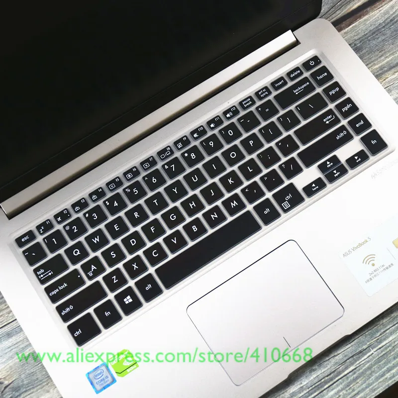 15,6 ''силиконовый защитный чехол для клавиатуры ASUS VivoBook S15 S510UN S510UQ UN8250 UN8550 Vivo Book 15 X 510UQ K505BP X505BA - Цвет: Black
