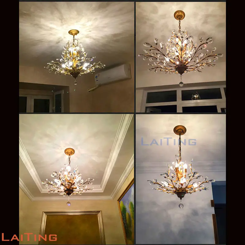 Осветительная люстра с листьями K9 Lampadario Хрустальные подвесные светильники +