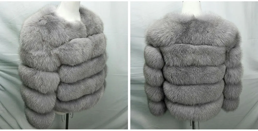 Topfur White Fox Real Fur Female Coat Women Short Winter Fur Leather Jacket Clothes Outerwear Natural Fox Fur Coats For Women