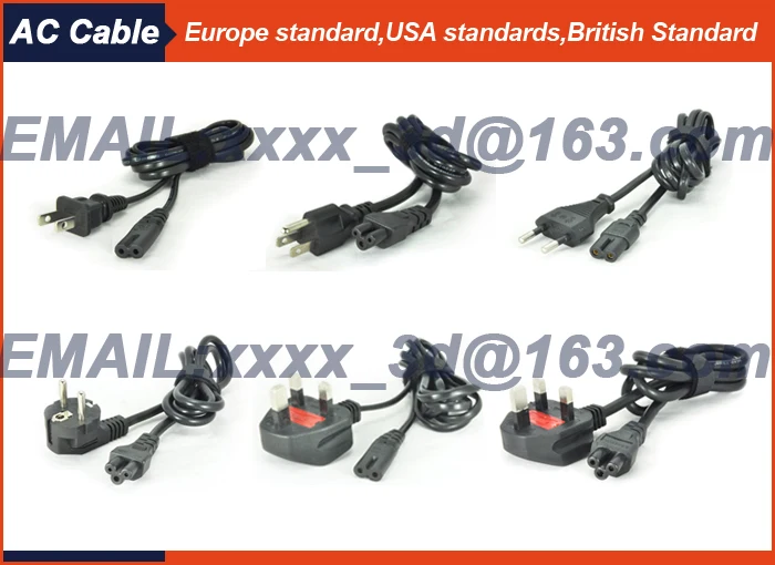 ЕС Европейский 3 зубец 2 Pin AC Шнур питания для ноутбука Asus HP Sony Dell Lenovo Acer Sumsung Toshiba
