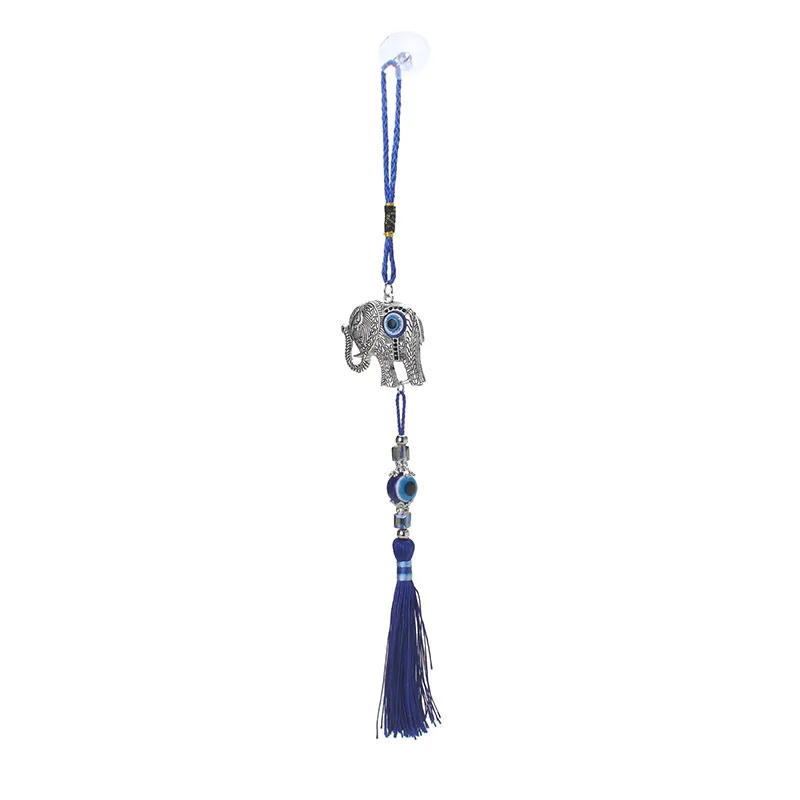 Брелок для ключей Lucky Blue Evil Eye Elephant автомобильный брелок с кисточкой настенный