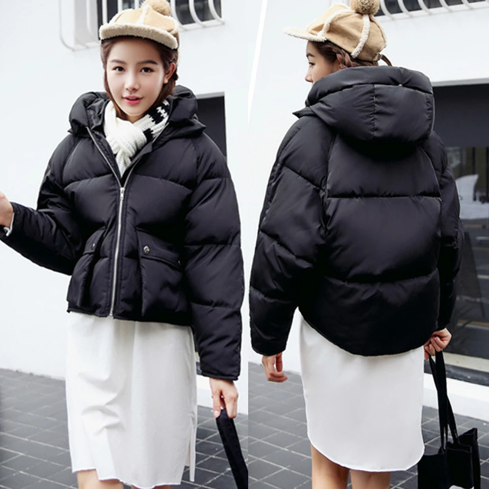 Зимнее женское пуховое хлопковое пальто Модная Свободная верхняя одежда с