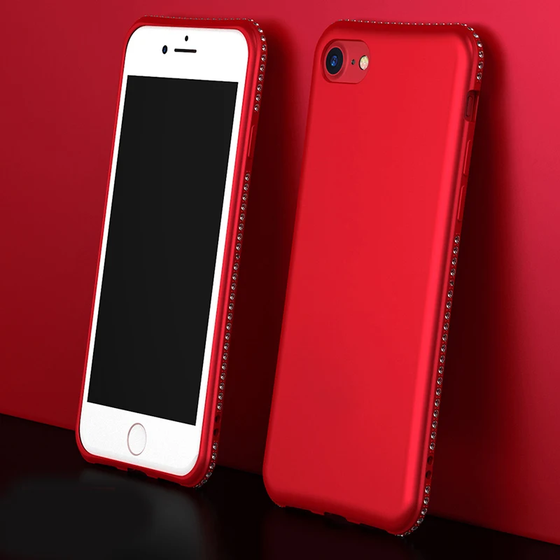SIXEVE Блестящий 3D чехол со стразами для iPhone 8 7 Plus 6 S X прекрасный силиконовый девочек