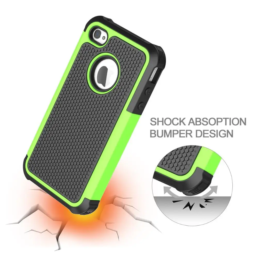 phone case for iphone 4 4s rugged rubber matte hard silicone case cover shockproof protective phone cases for iphone 4 4s free global shipping