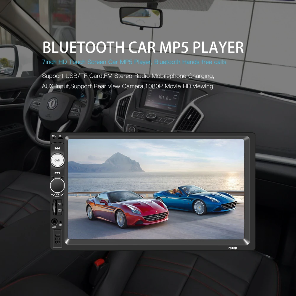 Автомобильный радиоприемник HD 7 &quotАвторадио с сенсорным экраном 2 Din кассеты