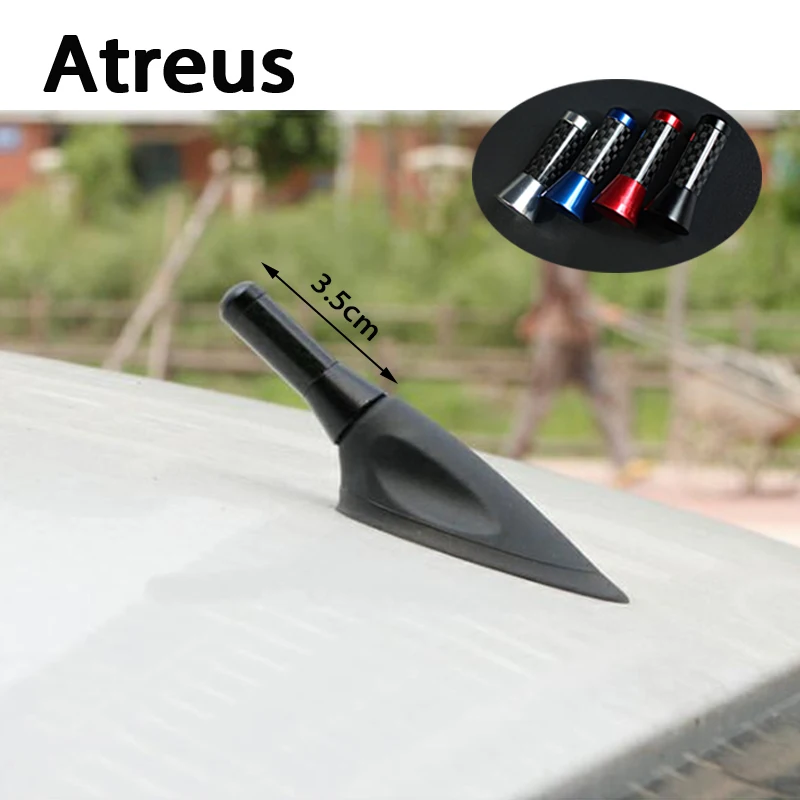 Atreus 4 Размеры углеродного волокна автомобиля AM FM радио антенные наклейки для Nissan