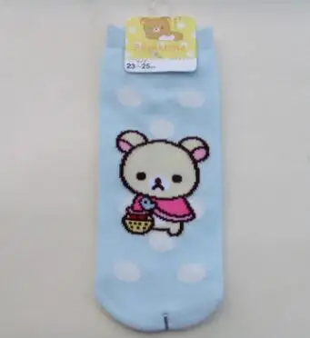 2 Мультфильм Rilakkuma cos Носки медведя повседневная одежда для сна с милыми и забавными Модные женские весенние, летние носки удобная обувь; Хорошо Поглощают влагу хлопковые короткие носки - Цвет: 2