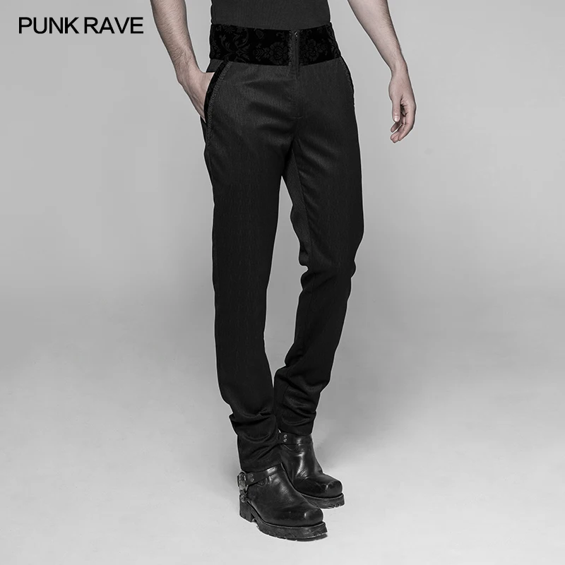Мужские облегающие брюки в готическую полоску стиле панк винтажные повседневные