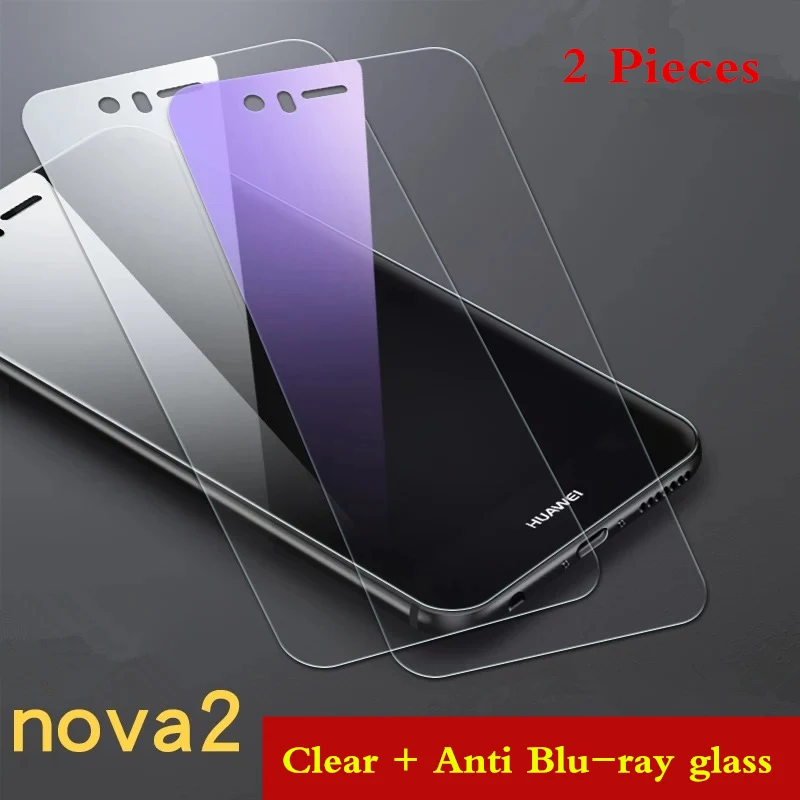 2 шт., закаленное стекло для huawei Nova 2 plus, полностью закаленное стекло, Защита экрана для huawei Nova, антибликовое стекло, защитная пленка - Цвет: Nova2 Hybrid Edition