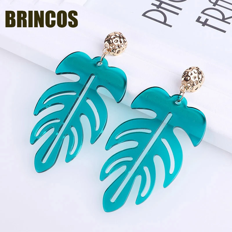 Acrylic earrings 2019 pearl gold statement korean drop jewelry vintage bohemian heart indian red blue ethnic for women | Украшения и