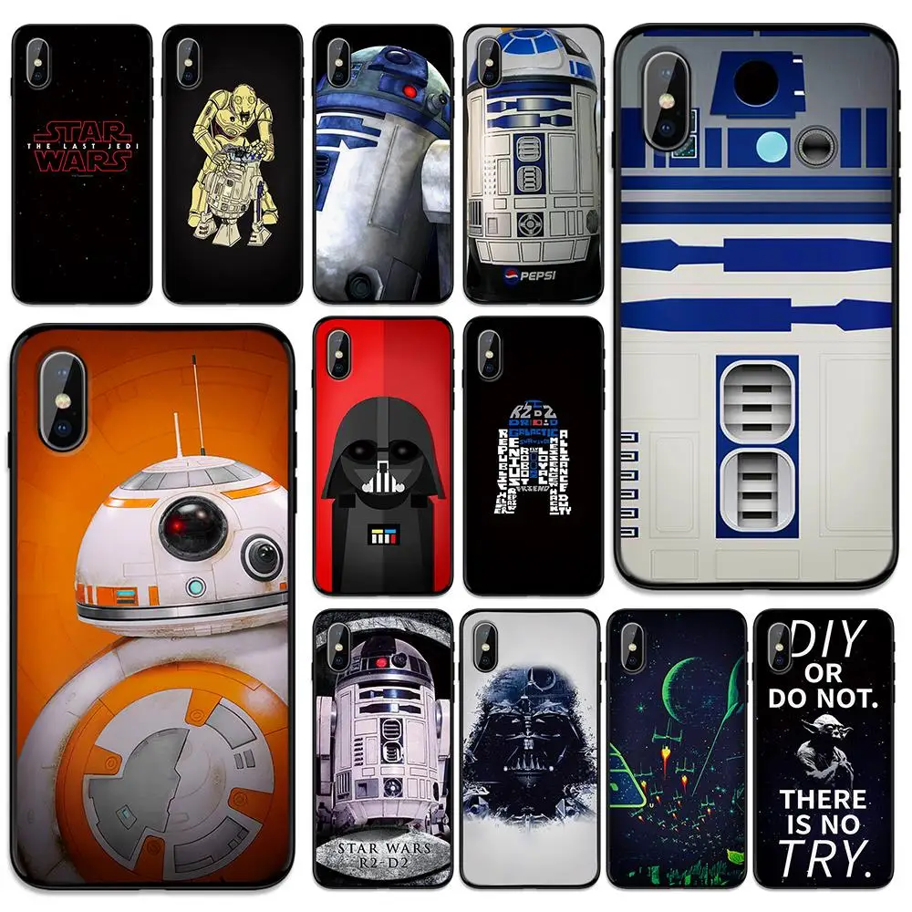Star Wars r2d2 мягкая термополиуретановая крышка чехол для Apple iPhone 6 6S 7 8 Plus 5 5S SE X XS MAX XR
