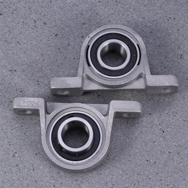 Vertical Seat Belt Bearing Pillow Block Flange 20mm Inner Diameter KP004 Zinc Alloy (Silver) | Bicycle Bearings