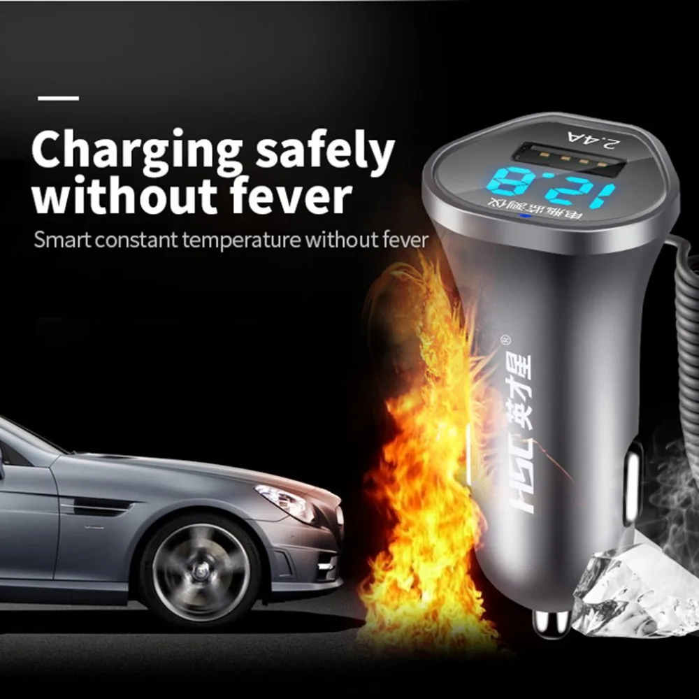 Быстрая автомобильная зарядка multile порт usb зарядное устройство 2 4 пружинный