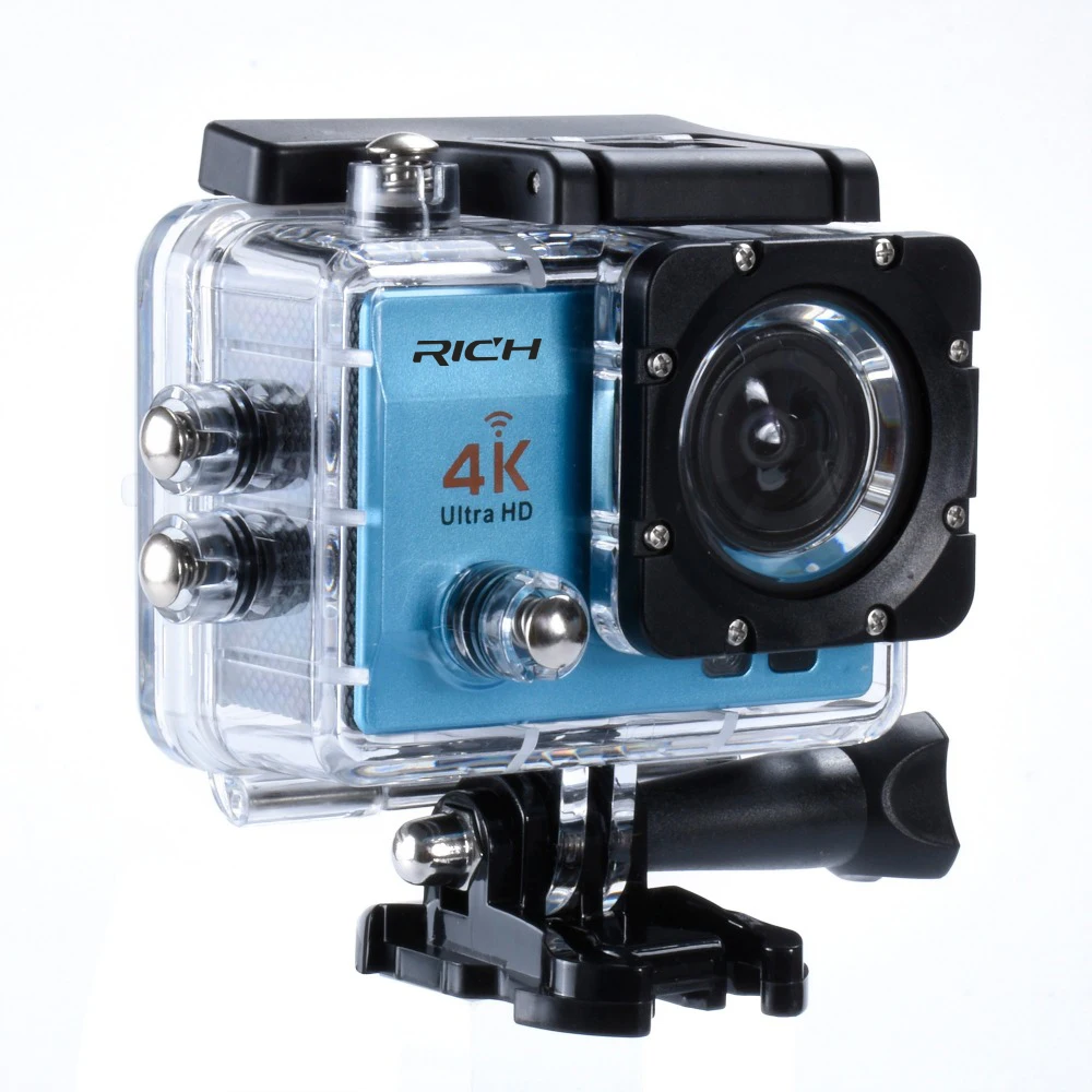 Богатая Экшн-камера Hd 4K 170 градусов широкоугольная 30 м WIF Sport Camra Deportiva Экстра Алюминиевая выдвижная палка+ сумка