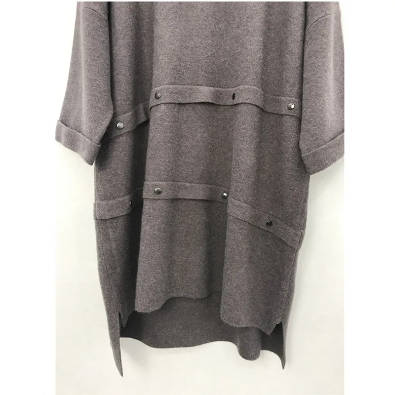 LUO SHA Fashion Women Sweaters Pullovers Long Pullover Button O-neck Knitted Casual Knitwear Sweater Mujer | Женская одежда