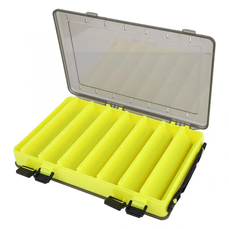 Double-side Fishing Tackle Box Wood Shrimp Tools Case Fishing Bait Lure Storage Case Multiple Compartment Large Fishing Tool box