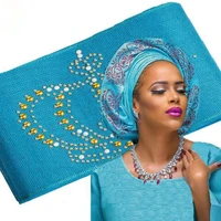 15 colors aso oke with stones headtie one piece per pack african sego gele wrapper scarf 8 6meters length h170604