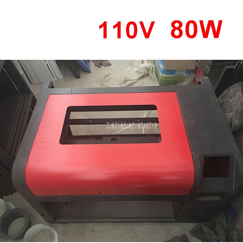 80W-Red-black-110V Мини Настольный акриловый CO2 лазерный гравировальный станок для резки гравер резак плоттер ПВХ дерево пластик гравировальный станок 4060 60 Вт/80 Вт - Цвет: 80W-Red-black-110V