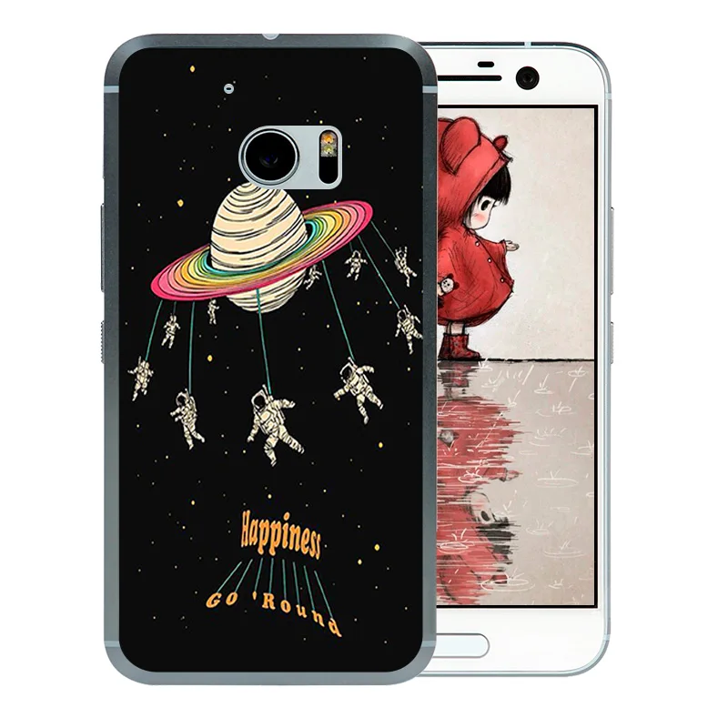5.2 inch for HTC One M10 Phone Cases Coque Space Moon Pattern Crytal Silicone Htc Matte Anti Knock Funda |