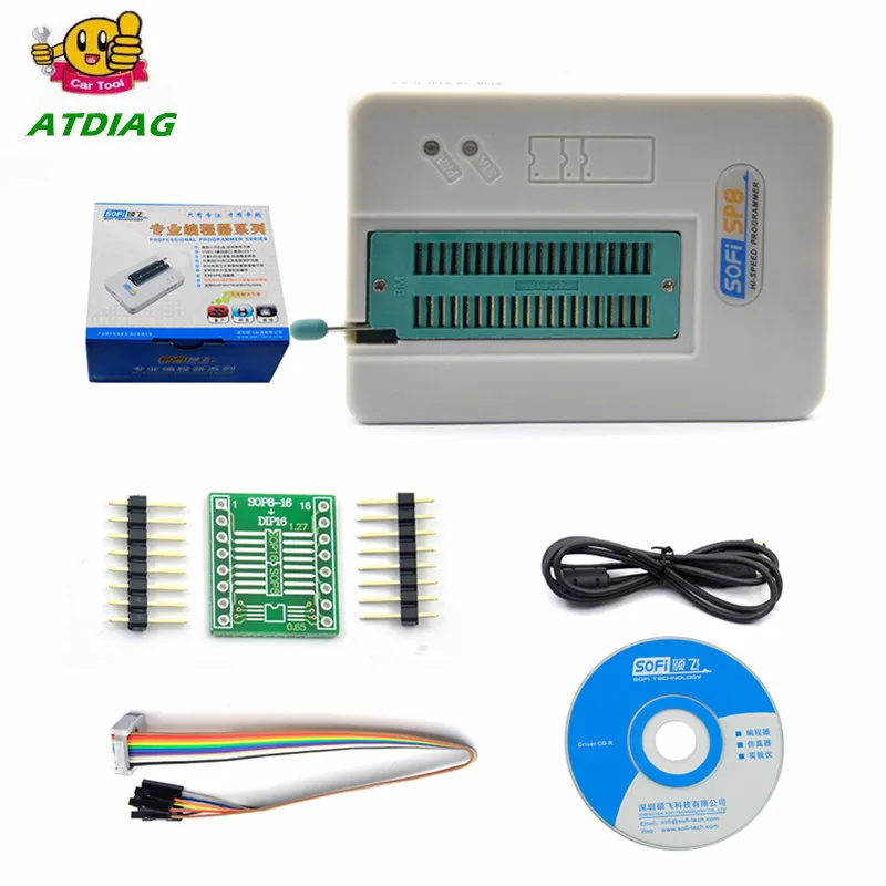 Новое поступление USB программатор SOFI SP8 A SOP8 с зажимом 93/24/25/BR90/SPI EEPROM BIOS IC