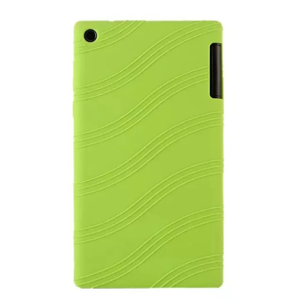 Зеленый Силиконовый чехол для lenovo Tab 2 A7-10 A7-10F A7-20 A7-20F мягкий защитный корпус для lenovo Tab2 7,0 A7 20 планшетный ПК чехол - Цвет: Зеленый
