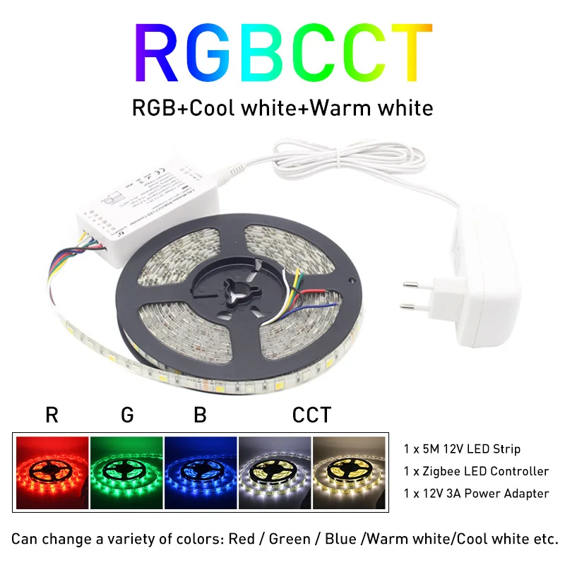 Умная Светодиодная лента Zigbee ZLL 5 М 5050 SMD Link комплект светодиодных лент контроллер