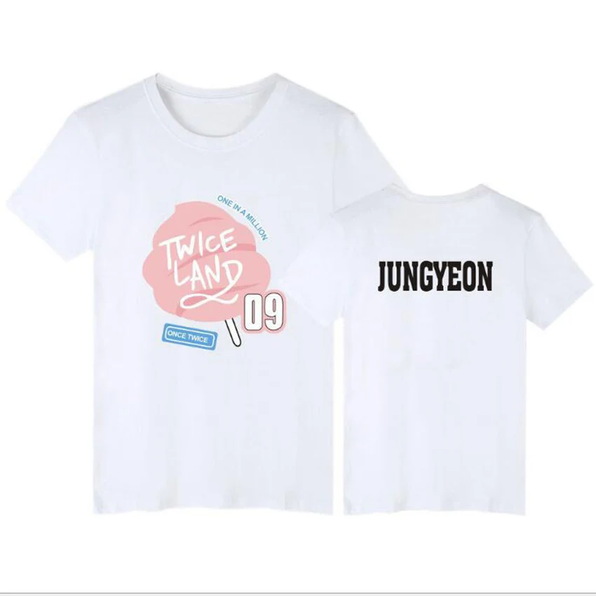 

2017 Korean KPOP TWICE Member Name Print T Shirt Women Harajuku O-Neck Short Sleeve Tshirt Women Tops Hip Hop Tee Shirt Femme