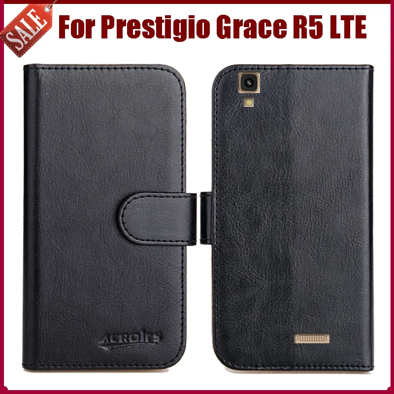 Горячая распродажа! Роскошный кожаный защитный чехол для Prestigio Grace R5 LTE|cover for