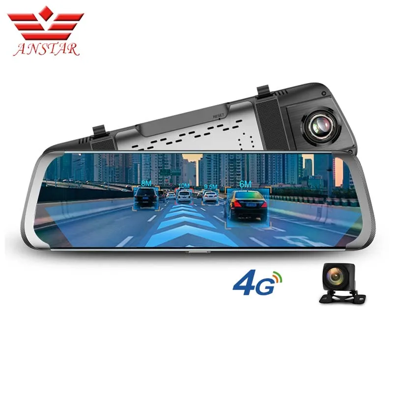 ANSTAR 4G ADAS Автомобильный видеорегистратор Android 10 &quotIPS потоковое зеркало заднего