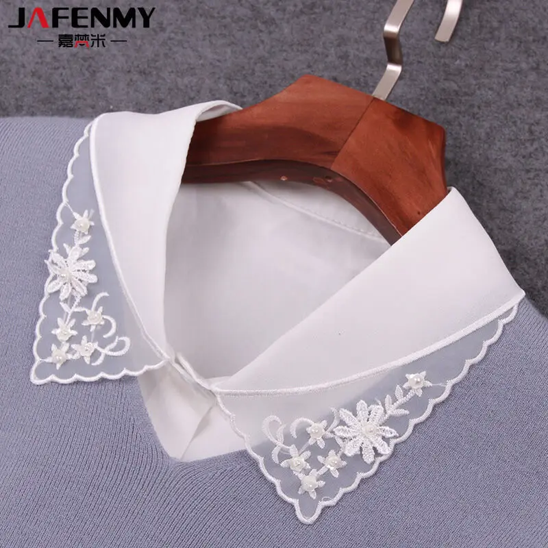 2017 модный ложный воротник белый и черный галстук съемный кружевной цветочный