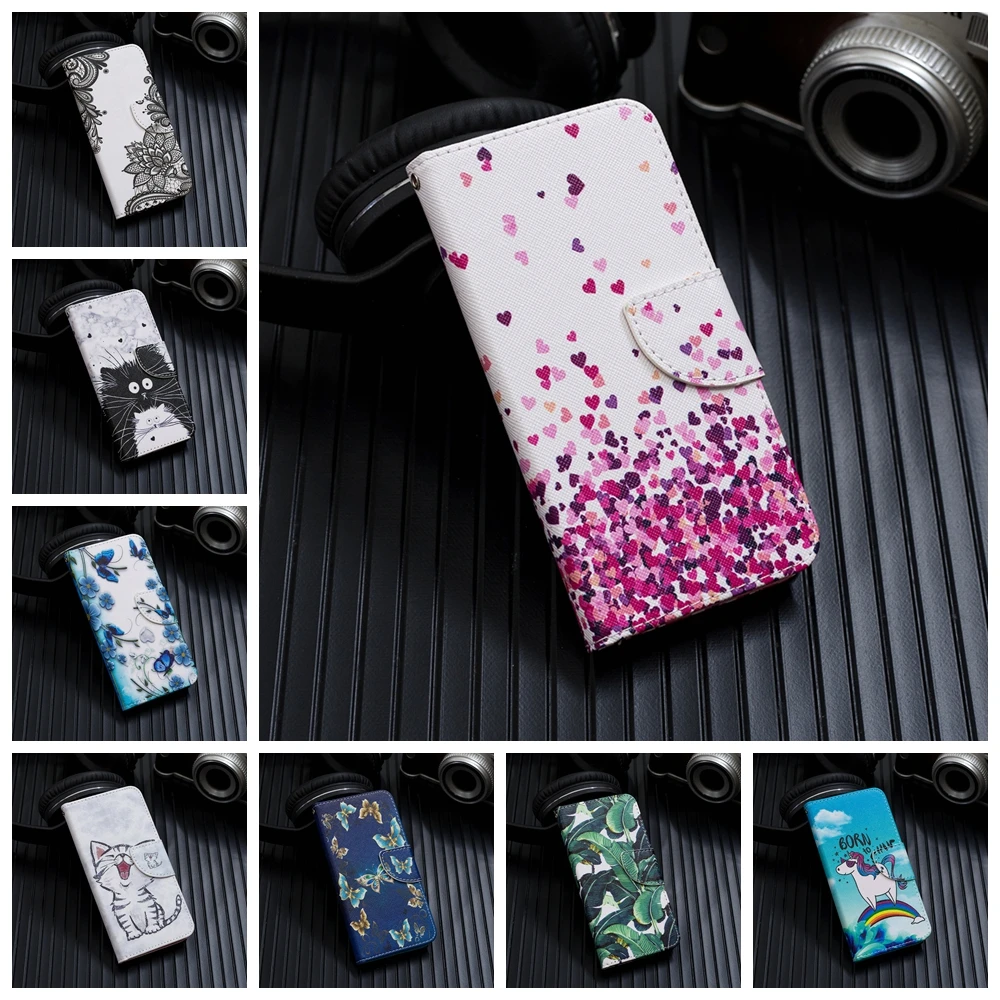 Для huawei P30 Pro lite P Smart плюс 2019 Роскошные кошка цветок из искусственной кожи сотовый