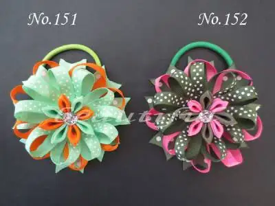 20 шт. милое красивое стильное С-Птичье гнездо бант для волос эластичный 158