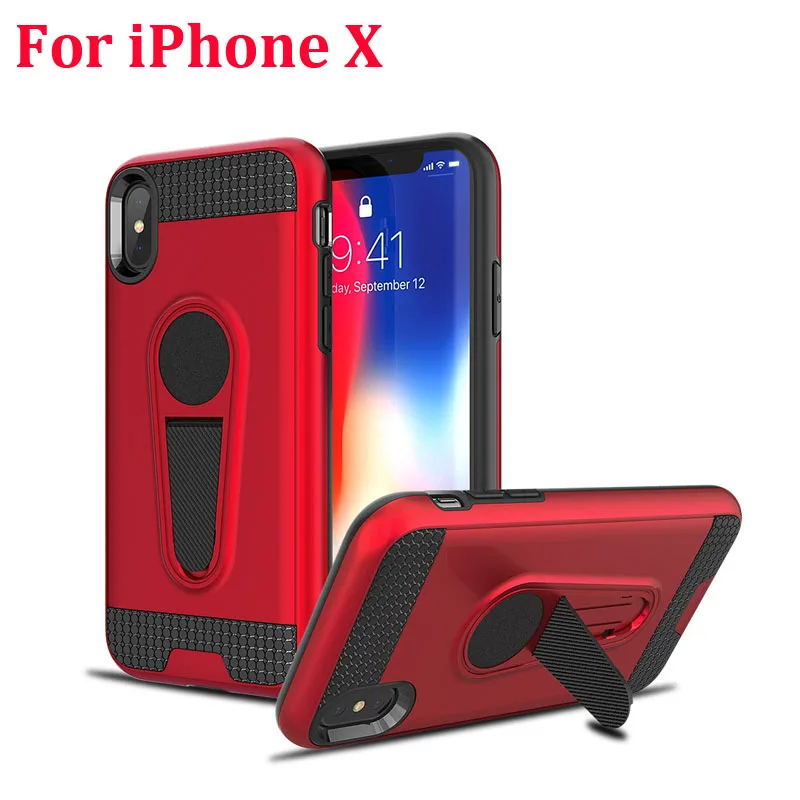Чехол с откидной подставкой для iPhone X XS противоударный чехол двойной защитной