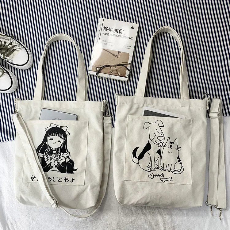 Модные Мультяшные женские мягкие холщовые сумки Новое поступление 2019