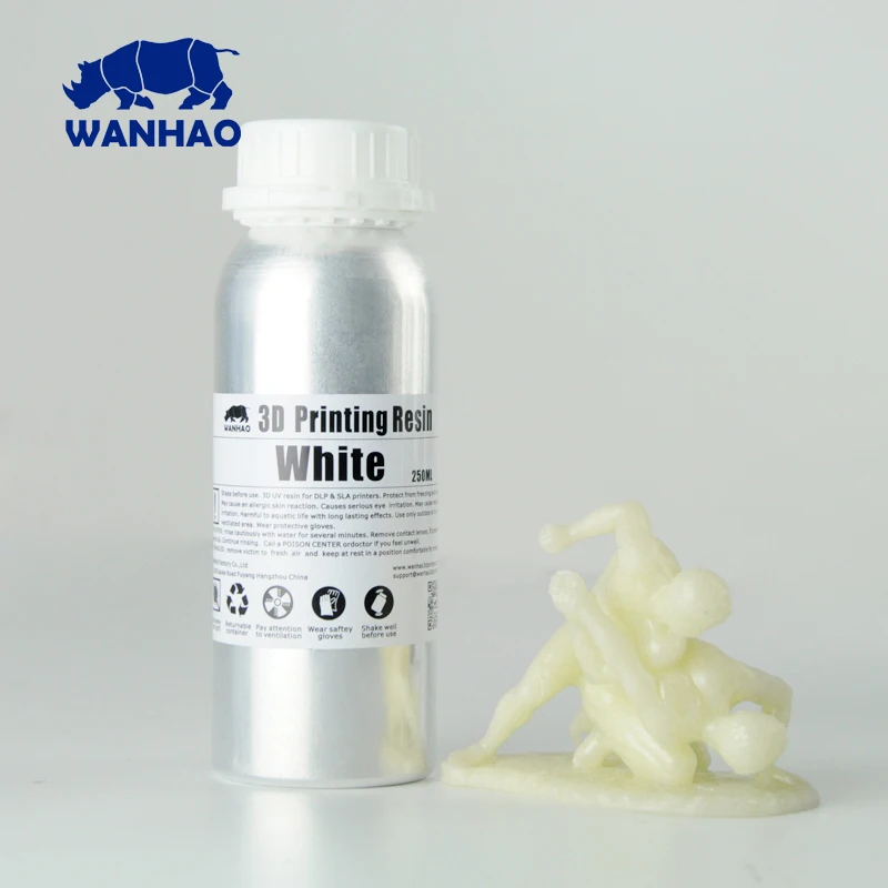 Wanhao 0.5L 405nm моющаяся резина для воды 500 мл/бутылка для DLP ЖК SLA 3d принтер Новая алюминиевая упаковка с высоким качеством