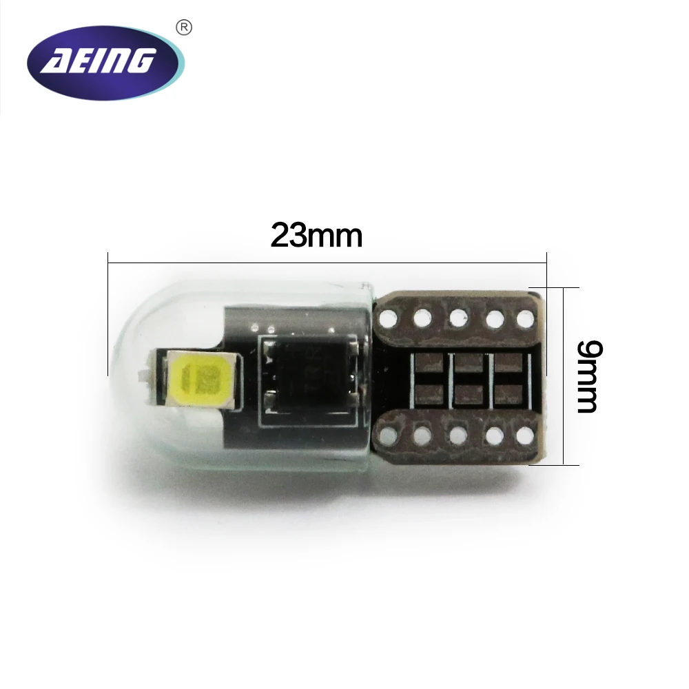 Светодиодная лампа AEING 1x T10 W5W 2SMD Белое Зеркало 194 стекло для автомобильного