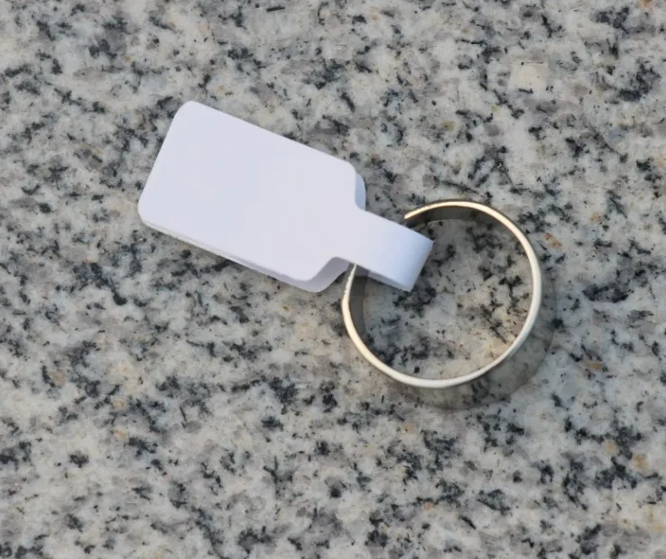 (200 шт./лот) бумажные украшения белого цвета/аксессуары прямоугольное кольцо на