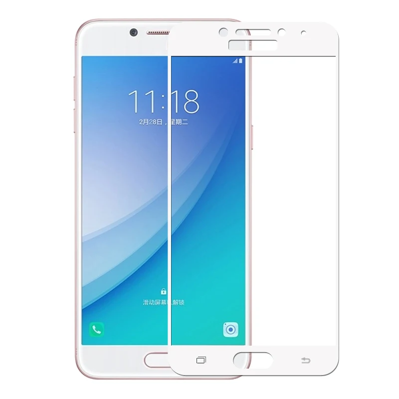 Полное покрытие экрана протектор Закаленное стекло для Samsung Galaxy A7 A8 A6 Plus 2018 A3 A5 2017