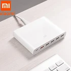 Оригинальное зарядное устройство Xiaomi USB-C 60 Вт, быстрая зарядка, Тип C и USB-A 6 портов, выход, двойное быстрое зарядное устройство QC 3,0 для смартфонов и планшетов