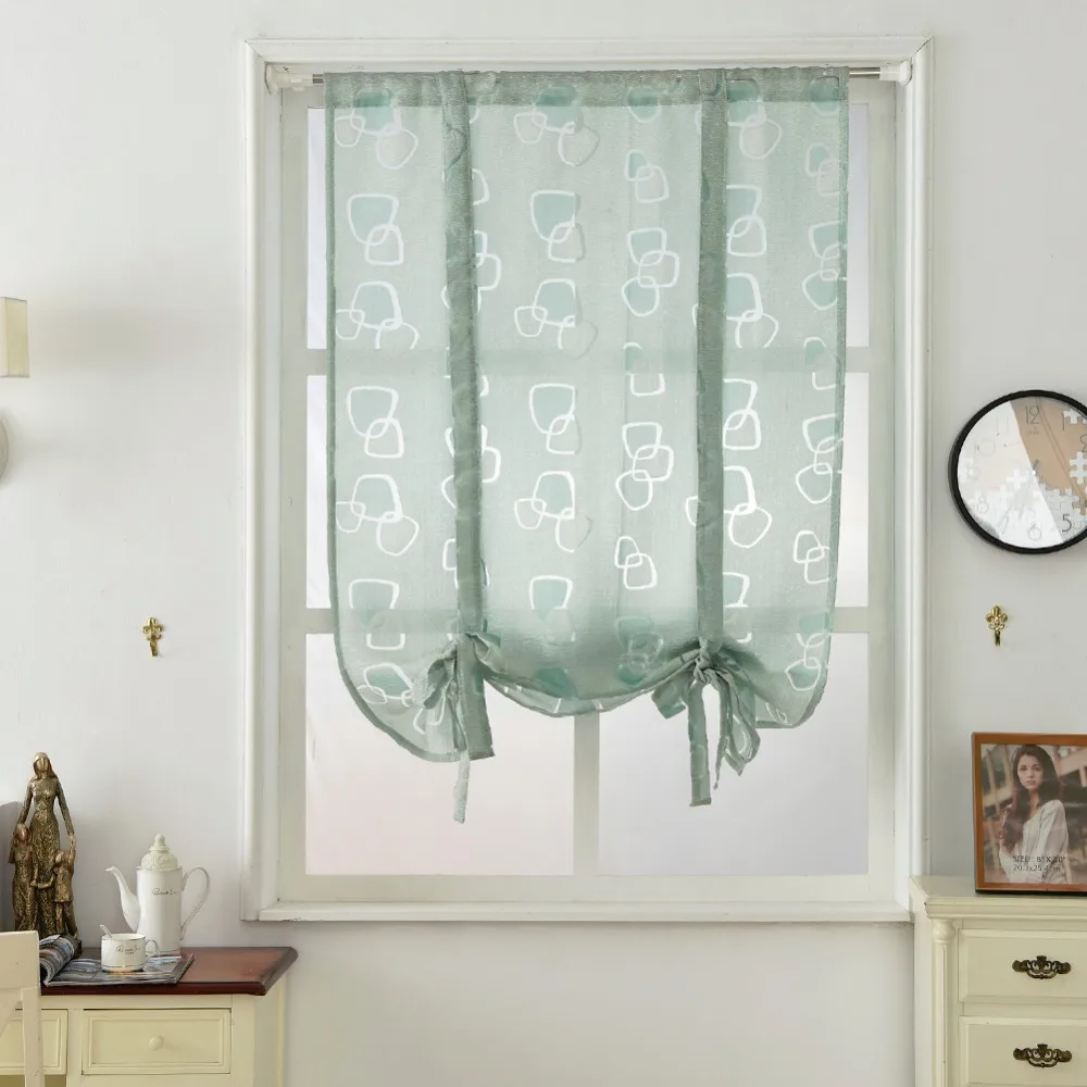 Бесплатная доставка занавески жалюзи жаккардовые Роскошные галстук кухня