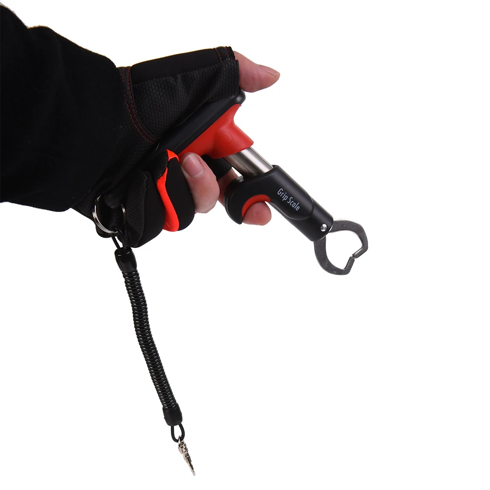 

LEO Mini Fish Lip Grabber Gripper Fishing Lip Grip Tool Fishing Holder with 55LB Digital Scale Fishing Tackle for pesca