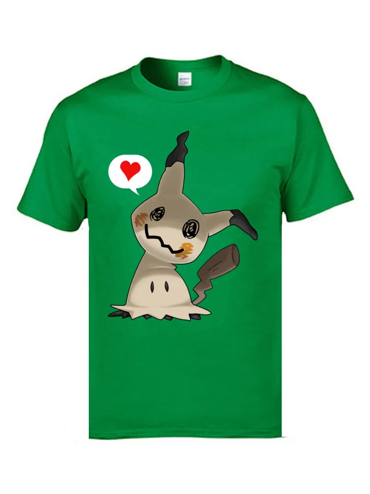 Любовь с рисунком Аниме Покемон Пикачу Mimikyu футболки 90 х мультфильм Personlzied футболки для мальчиков Одежда высшего качества Smash Bros футболки "Аниме" - Цвет: Зеленый