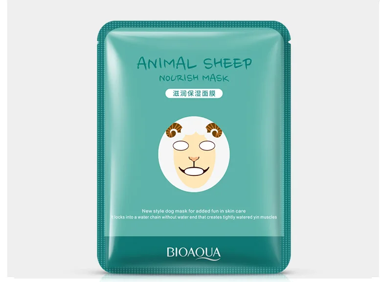 BIOAQUA 1 шт. уход за кожей Овцы/панда/собака/Тигр маска для лица экстракт Увлажняющие