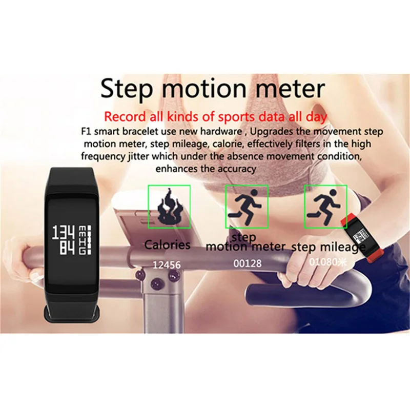 Смарт-браслет VERYFITEK F1, измеритель пульса, артериального давления, браслет, фитнес-трекер, водонепроницаемый трекер активности, умный Браслет