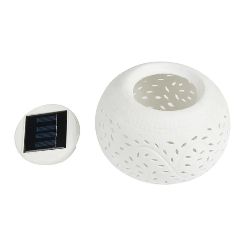 AIMIHUO LED ceramic Solar night light decorative household garden lamp Colorful energy-saving hollow solar table | Освещение