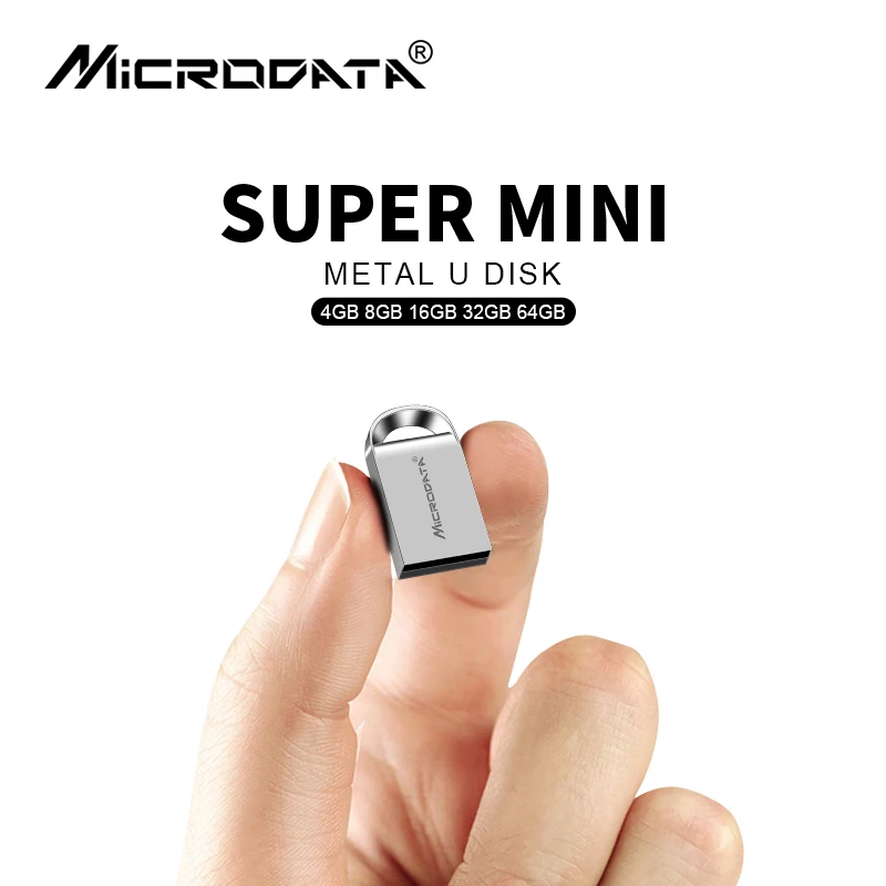 

Металлический Мини-флеш-накопитель USB 2,0 с реальной емкостью, 64 ГБ, 32 ГБ, 16 ГБ, 8 ГБ, 4 Гб, серебристый/черный, флэш-карта памяти, u-диск