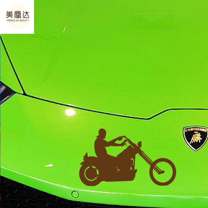 Динамичная мода красивый человек мотоцикл превышение скорости наклейки для